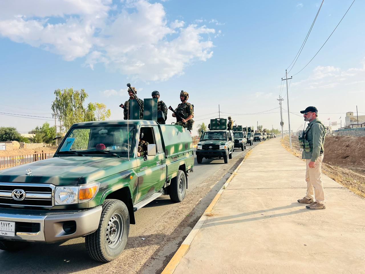 قوة مشتركة من الحشد والجيش والشرطة تنفذ عملية أمنية واسعة جنوب الموصل